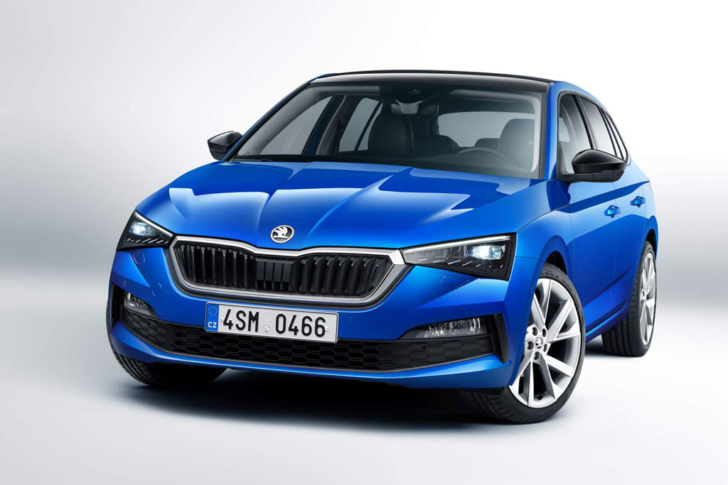 La nuova berlina Skoda Scala in numero di modello di società