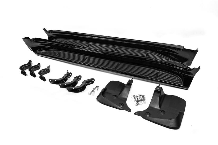 Toyota Land Cruiser 200 2007-2021 Pedane Laterali (2015-2021) Nero Foto 6