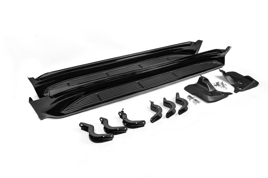 Toyota Land Cruiser 200 2007-2021 Pedane Laterali (2015-2021) Nero Foto 4
