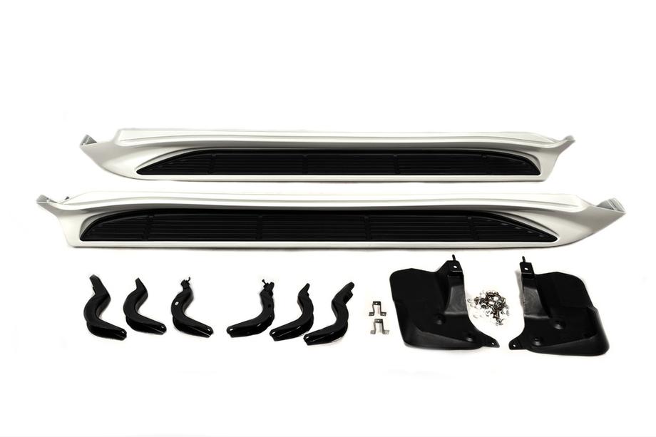 Toyota Land Cruiser 200 2007-2021 Pedane Laterali (2015-2021) Nero Foto 3