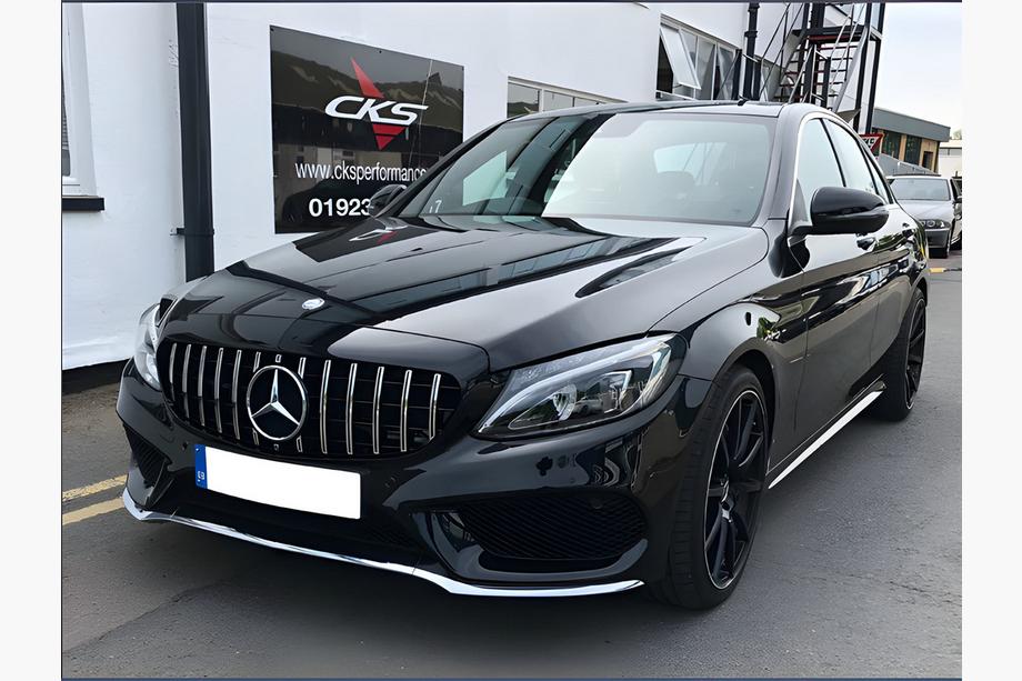 Mercedes C-class W205 2014-2021 Griglia Anteriore Panamericana GT (per Avantgarde/AMG-Line/C43 AMG) 2014-2018, senza telecamera Foto 8
