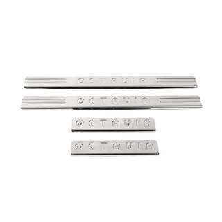 Battitacco OmsaLine (4 pz, acciaio inox) Skoda Octavia II A5 2006-2010 foto 2