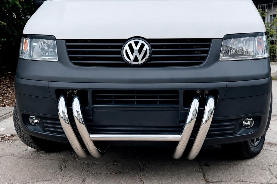 Volkswagen T5 Transporter 2003-2010 Parabullbar ST006-03 Griglia (Acciaio Inox) Foto 3