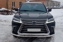 Lexus LX570/450d 2008-2022 Protezione Anteriore ST014 (2015+, Acciaio Inox) foto 6