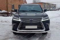 Lexus LX570/450d 2008-2022 Protezione Anteriore ST014 (2015+, Acciaio Inox) foto 5