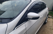 Ford Focus III 2011-2017 Deflettori finestrini con modanatura cromata Niken (SD/HB, 4 pz) foto 3