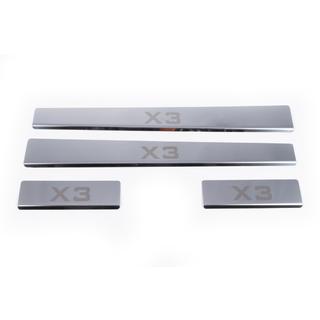 Battitacco Carmos (4 pz, acciaio inox) BMW X3 E83 2003-2010 foto 2