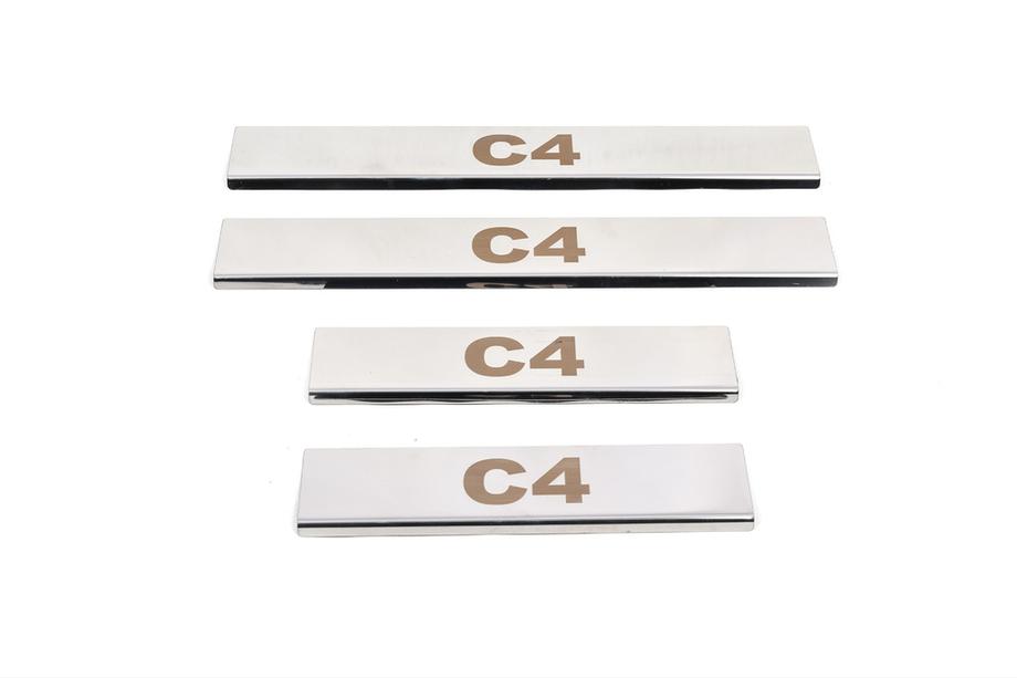 Citroen C-4 2010-2018 Battitacco Carmos (4 pz, acciaio inox) Foto 3