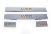 Chevrolet Aveo T300 2011-2020 Battitacco Carmos V1 (4 pz, acciaio inox) foto 2