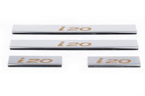 Hyundai I-20 2008-2012 Battitacco Carmos V1 (4 pz, acciaio inox) foto 2
