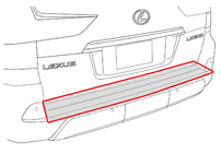Lexus LX570/450d 2008-2022 Inserto paraurti posteriore con cromatura (2016+) foto 4
