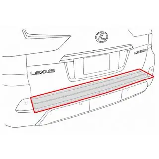 Inserto paraurti posteriore con cromatura (2016+) Lexus LX570/450d 2008-2022 foto 4