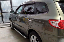Hyundai Santa Fe 2 2006-2012 Pedane Laterali Fullmond (2 pz, alluminio) foto 2