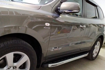 Hyundai Santa Fe 2 2006-2012 Pedane Laterali Fullmond (2 pz, alluminio) foto 9