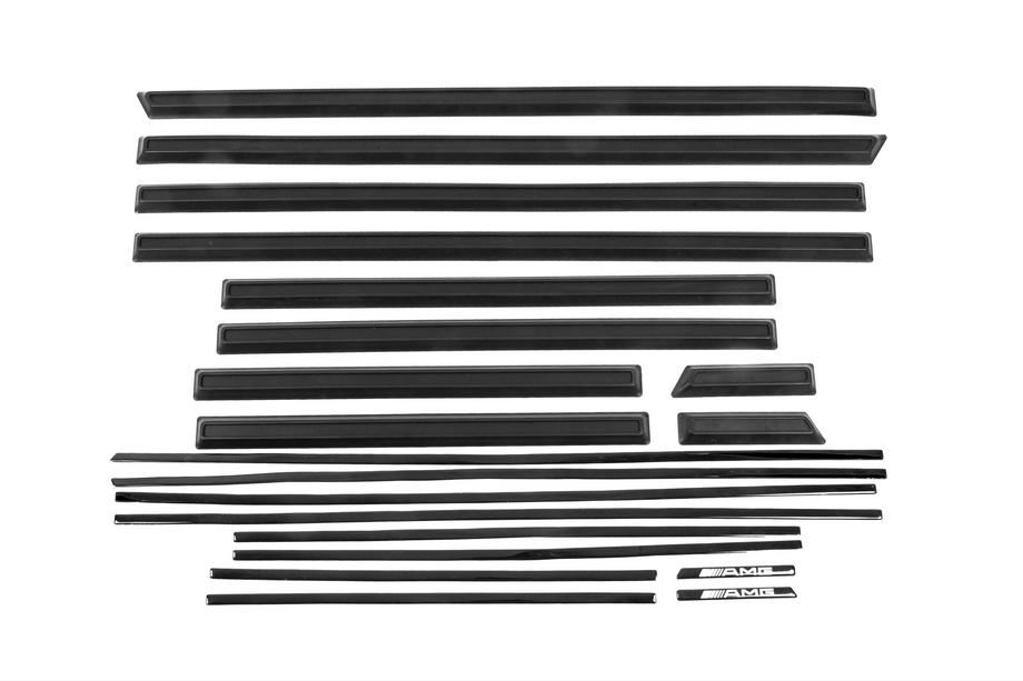 Mercedes G class W463 1990-2018 Modanature porta nere preassemblate (design 2019) Image