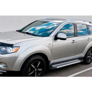 Pedane Laterali Allmond Grey (2 pz, Alluminio) Mitsubishi Outlander 2006-2012 foto 1