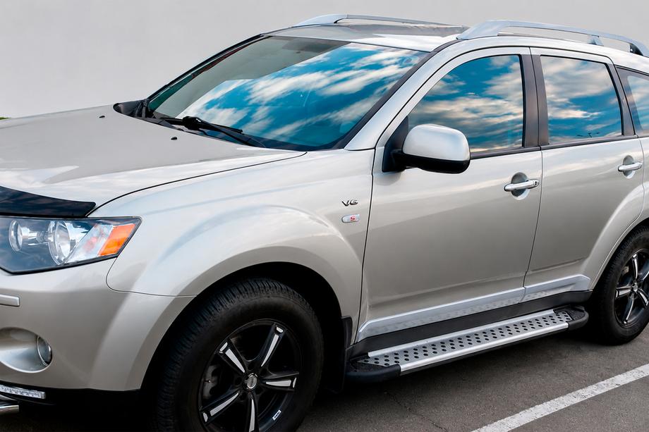 Mitsubishi Outlander 2006-2012 Pedane Laterali Allmond Grey (2 pz, Alluminio) Foto 1