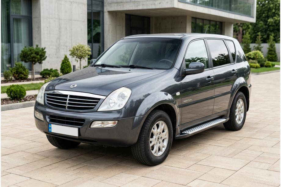 SsangYong Rexton I 2001-2017 Pedane Laterali Allmond Grey (2 pz, Alluminio) Image