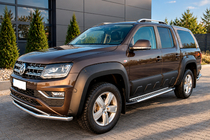 Volkswagen Amarok 2010-2022 Pedane Laterali Allmond Grey (2 pz, Alluminio) foto 2
