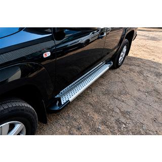 Pedane Laterali Allmond Grey (2 pz, Alluminio) Volkswagen Amarok 2010-2022 foto 1