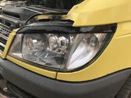 Mercedes Sprinter W901/902/903/904/905 1995–2006 Palpebre fari (nere, ABS, 2000-2006) Nero Opaco foto 3