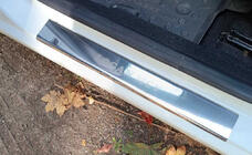 Renault Logan MCV 2013-2022 Battitacco Carmos V1 (4 pz, acciaio inox) foto 1