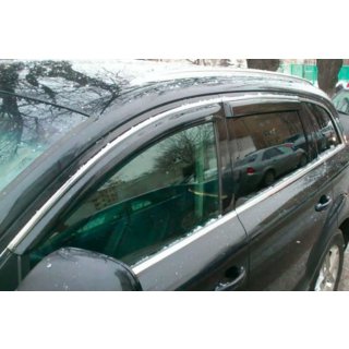 Deflettori finestrini con modanatura cromata (4 pz, HIC) Audi Q7 2005-2015 foto 1