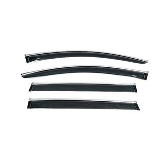 Deflettori finestrini con modanatura cromata (4 pz, HIC) Audi Q7 2005-2015 foto 4