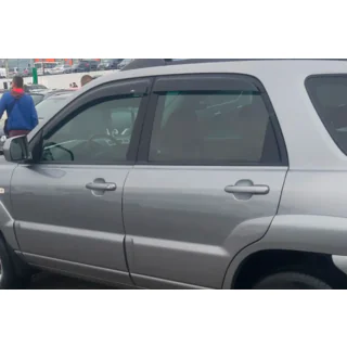 Deflettori Finestrini (4 pz, HIC) Kia Sportage 2004-2010 foto 2