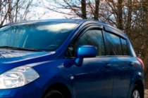 Nissan Tiida 2004-2011 Deflettori Finestrini HB (4 pz, HIC) foto 6