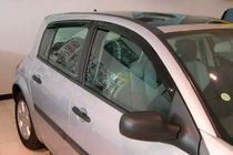 Renault Megane II 2004-2009 Deflettori Finestrini HB (4 pz, HIC) foto 1