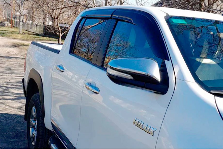Toyota Hilux 2015- Deflettori Finestrini (4 pz, HIC) Foto 7