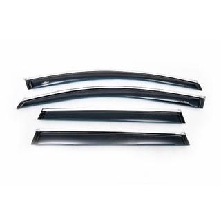 Deflettori finestrini con modanatura cromata (4 pz, HIC) Volvo XC70 2007-2013 foto 2