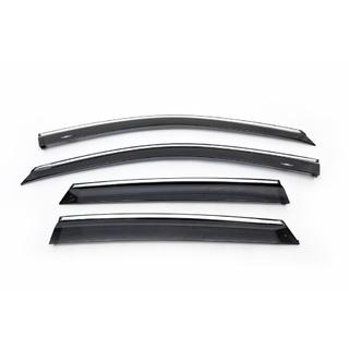 Deflettori finestrini con modanatura cromata (4 pz, HIC) Honda CRV 2007-2011 foto 4