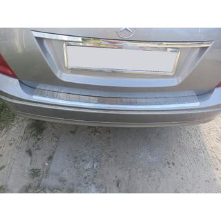 Protezione paraurti posteriore (SW, lucido, acciaio inox) Mercedes C-class W204 2007-2015 foto 1