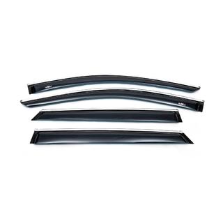 Deflettori finestrini con modanatura cromata (4 pz, HIC) Hyundai Santa Fe 3 2012-2018 foto 4