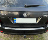 Skoda Superb 2009-2015 Protezione Paraurti Posteriore Carmos V1 (SW, Acciaio Inox) foto 1