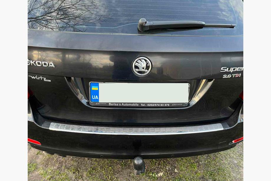 Skoda Superb 2009-2015 Protezione Paraurti Posteriore Carmos V1 (SW, Acciaio Inox) Image