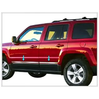 Modanature Porte Acciaio Inox Jeep Cherokee/Liberty 2007-2013 foto 1