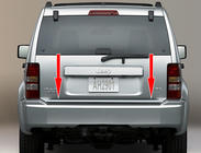 Jeep Cherokee/Liberty 2007-2013 Modanatura bagagliaio acciaio inox foto 2