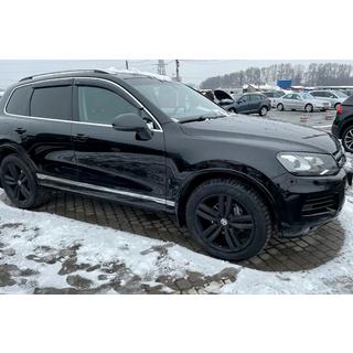 Deflettori finestrini con modanatura cromata (4 pz, HIC) Volkswagen Touareg 2010-2018 foto 3