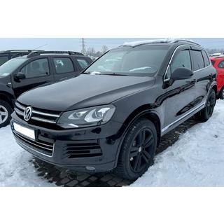 Deflettori finestrini con modanatura cromata (4 pz, HIC) Volkswagen Touareg 2010-2018 foto 4