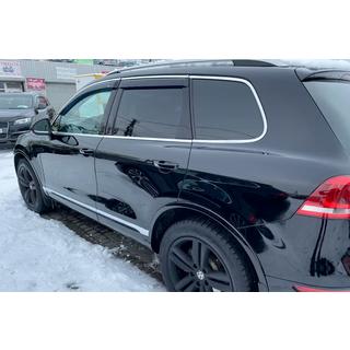 Deflettori finestrini con modanatura cromata (4 pz, HIC) Volkswagen Touareg 2010-2018 foto 2