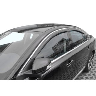 Deflettori finestrini con modanatura cromata (4 pz, HIC) Volvo S80 2006-2016 foto 1