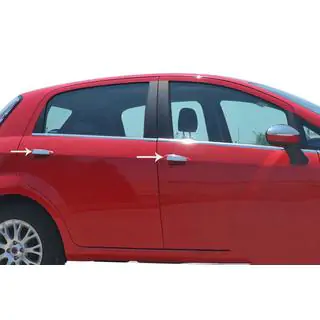 Coperture Maniglie Porta Cromate (4 porte, Acciaio Inox) Fiat Punto Grande/EVO 2006-2018 foto 1