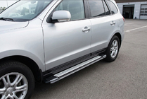 Hyundai Santa Fe 2 2006-2012 Pedane Laterali Rainbow (2 pz, alluminio) foto 1