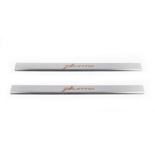Coprisoglia Carmos V1 (2 pz, Acciaio Inox) Fiat Punto Grande/EVO 2006-2018 foto 2