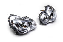 Mercedes C-class W203 2000-2007 Fari anteriori con luci diurne a LED (2 pz) Scuro foto 3