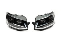 Volkswagen T6 2015-2024 Fari anteriori con luci diurne a LED Black (2015-2019, 2 pz) foto 3