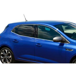 Set completo cornici finestrini (HB, 12 pz, acciaio inox) Renault Megane IV 2016-2025 foto 1